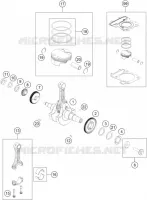 VILEBREQUIN / PISTON pour KTM 390 ADVENTURE SW orange de 2024
