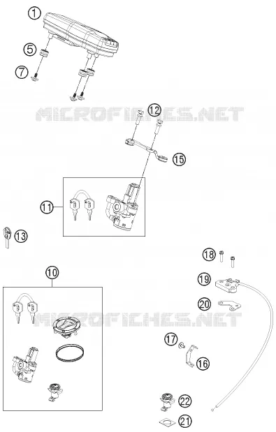 CONTACTEUR A CLE KTM MOTO 690 2014 DUKE  690 DUKE WHITE ABS