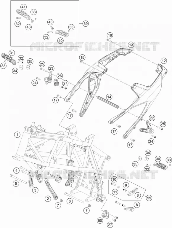 CADRE KTM MOTO 690 2014 DUKE  690 DUKE BLACK ABS