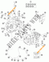 CARTER MOTEUR pour KTM 690 DUKE WHITE ABS de 2013