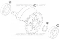 ARBRE D'EQUILIBRAGE pour KTM 690 DUKE BLACK ABS de 2013