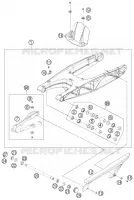 BRAS OSCILLANT  pour KTM 690 DUKE BLACK ABS de 2013
