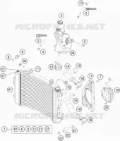CIRCUIT DE REFROIDISSEMENT pour KTM 690 DUKE BLACK ABS de 2013