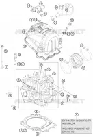 CULASSE pour KTM 690 DUKE BLACK ABS de 2013