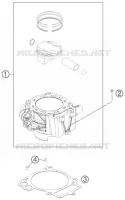CYLINDRE pour KTM 690 DUKE BLACK ABS de 2013