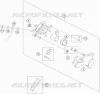 ETRIER DE FREIN AR pour KTM 690 DUKE BLACK ABS de 2013