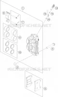 ETRIER DE FREIN AVANT pour KTM 690 DUKE BLACK ABS de 2013
