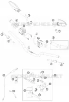GUIDON / COMMANDES pour KTM 690 DUKE BLACK ABS de 2013