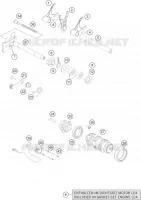 MECANISME DE SELECTION DE VITESSES pour KTM 690 DUKE BLACK ABS de 2013