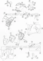 PLASTIQUES pour KTM 690 DUKE BLACK ABS de 2013
