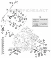 POMPE A HUILE pour KTM 690 DUKE BLACK ABS de 2013
