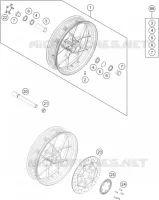 ROUE AVANT pour KTM 690 DUKE BLACK ABS de 2013