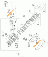 RESERVOIR / SELLE pour KTM 690 DUKE WHITE ABS de 2013