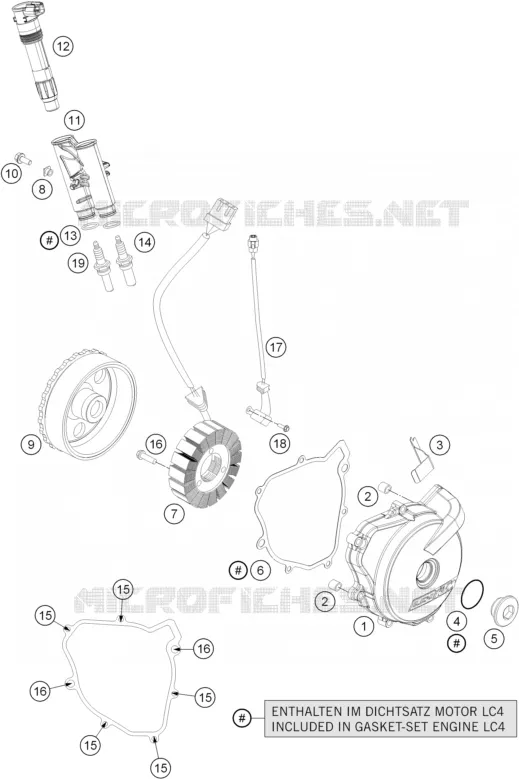 ALLUMAGE KTM MOTO 690 2013 DUKE  690 DUKE WHITE ABS