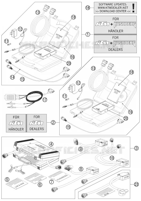 OUTIL DE DIAGNOSTIC KTM MOTO 690 2013 DUKE  690 DUKE WHITE ABS