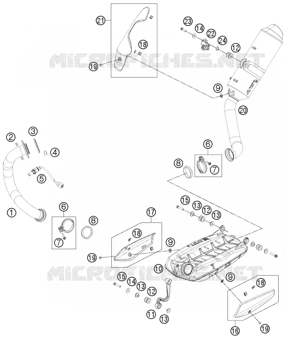 ECHAPPEMENT KTM MOTO 690 2012 DUKE  690 DUKE WHITE