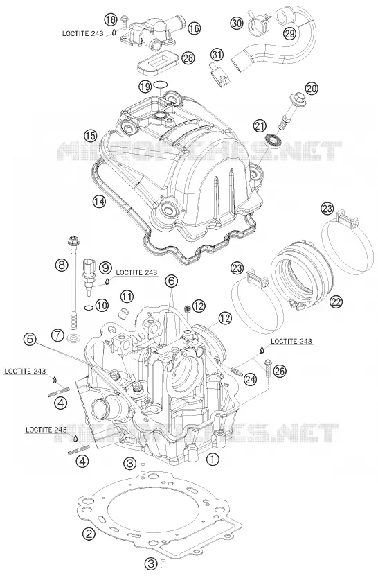 CULASSE KTM MOTO 690 2010 DUKE  690 DUKE ORANGE