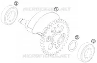 ARBRE D'EQUILIBRAGE pour KTM 690 DUKE BLACK de 2010