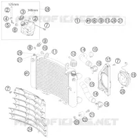 CIRCUIT DE REFROIDISSEMENT pour KTM 690 DUKE BLACK de 2010