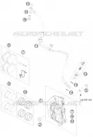 ETRIER DE FREIN AVANT pour KTM 690 DUKE BLACK de 2010