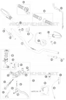 GUIDON / COMMANDES pour KTM 690 DUKE BLACK de 2010