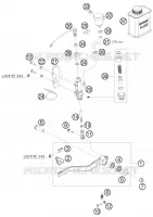 MAITRE CYLINDRE DE FREIN ARRIERE pour KTM 690 DUKE BLACK de 2010