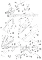 PLASTIQUES pour KTM 690 DUKE BLACK de 2010