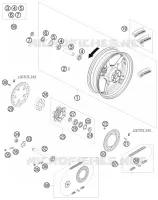ROUE ARRIERE pour KTM 690 DUKE BLACK de 2010