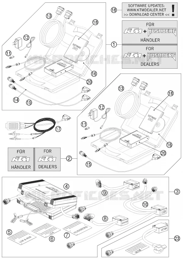 OUTIL DE DIAGNOSTIC KTM MOTO 690 2010 DUKE  690 DUKE BLACK