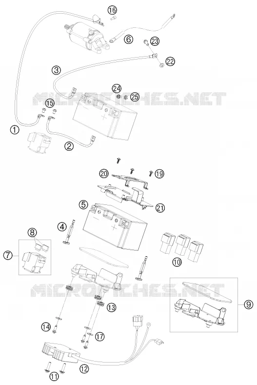 BATTERIE KTM MOTO 690 2009 DUKE  690 DUKE WHITE