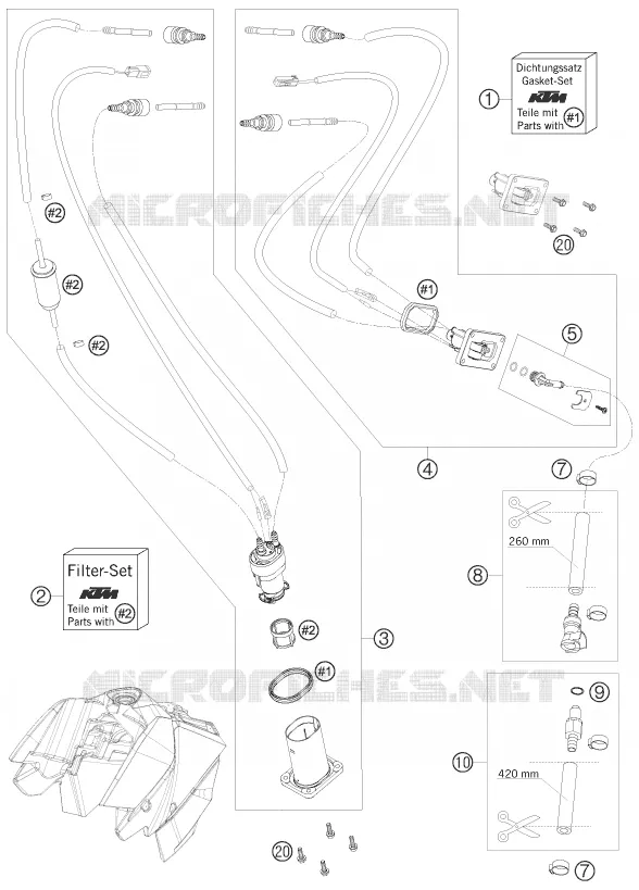POMPE A ESSENCE KTM MOTO 690 2008 DUKE  690 DUKE WHITE