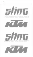 AUTOCOLLANTS pour KTM 125 STING de 1998