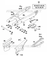 BRAS OSCILLANT  pour KTM 125 STING de 1998
