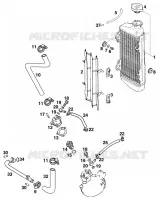 CIRCUIT DE REFROIDISSEMENT pour KTM 125 STING de 1998