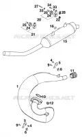 ECHAPPEMENT pour KTM 125 STING de 1998