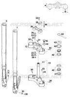 FOURCHE / T DE FOURCHE pour KTM 125 STING de 1998