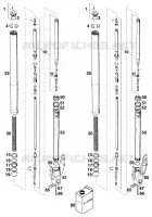 FOURCHE (PIECES) pour KTM 125 STING de 1998