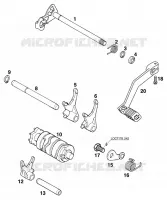 MECANISME DE SELECTION DE VITESSES pour KTM 125 STING de 1998