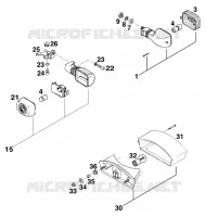 PHARE / FEU ARRIERE pour KTM 125 STING de 1998