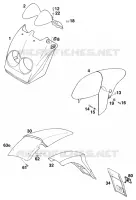 PLASTIQUES pour KTM 125 STING de 1998