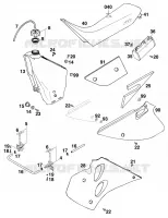 RESERVOIR / SELLE pour KTM 125 STING de 1998
