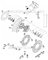 ROUE ARRIERE pour KTM 125 STING de 1998