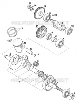 VILEBREQUIN / PISTON pour KTM 125 STING de 1998