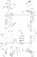 FOURCHE / T DE FOURCHE pour KTM 390 DUKE WHITE de 2018