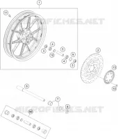 ROUE AVANT pour KTM 390 DUKE WHITE de 2018