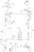 FOURCHE / T DE FOURCHE pour KTM 390 DUKE WHITE de 2017