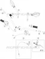 GUIDON / COMMANDES pour KTM 390 DUKE WHITE de 2017