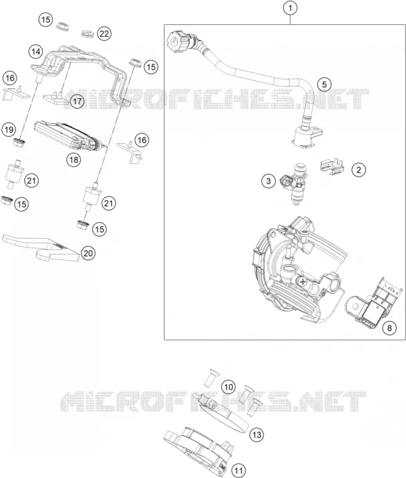 BOITIER PAPILLON INJECTION KTM MOTO 390 2017 DUKE  390 DUKE WHITE