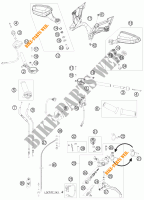 GUIDON / COMMANDES pour KTM 1190 RC8 R TRACK de 2011
