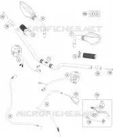 GUIDON / COMMANDES pour KTM 390 DUKE WHITE ABS de 2016